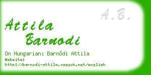 attila barnodi business card